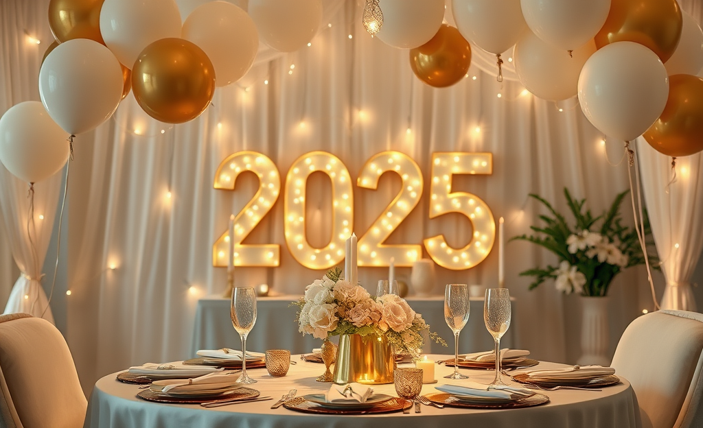 Decoração Chique para Réveillon Elegante